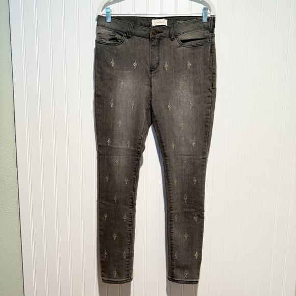 Sundance Denim - Sundance Primrose Gray Sequined Jeans Skinny Fit Size 30